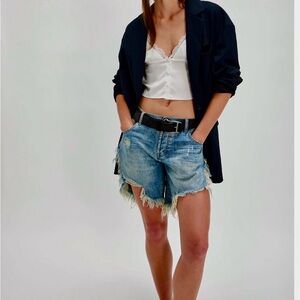 One Teaspoon GREEN Distressed Jean Shorts from Free People